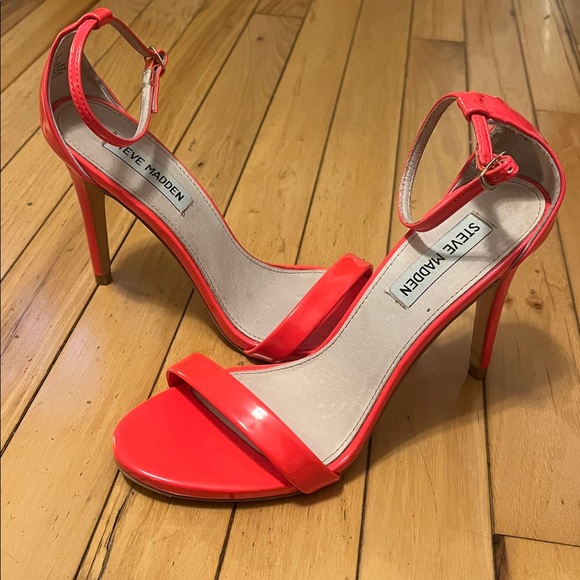 Steve Madden Stecy Neon pink Heeled Sandals - Picture 1 of 7
